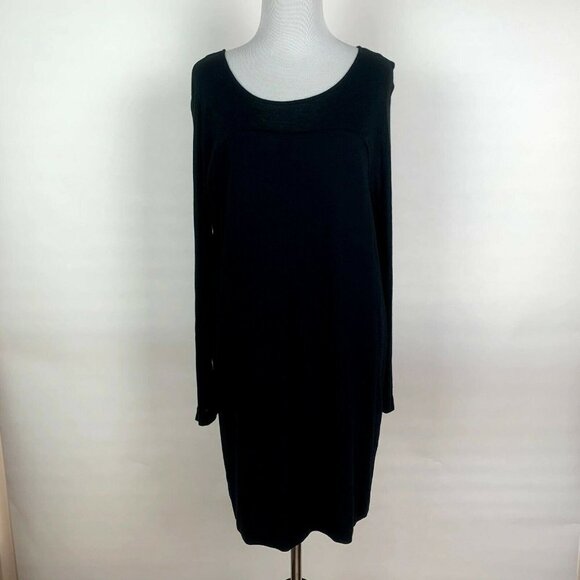 Ann Taylor Long Sleeve Shirt Dress Scoop Neck - Picture 3 of 10